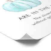 Raad eens hoeveel pompoenen Baby shower spel Poster (Hoek)