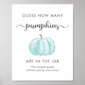 Raad eens hoeveel pompoenen Baby shower spel Poster (Voorkant)