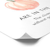 Raad eens hoeveel pompoenen Baby shower spel Poster (Hoek)