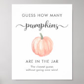 Raad eens hoeveel pompoenen Baby shower spel Poster (Voorkant)