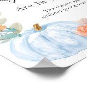 Raad eens hoeveel pompoenen Baby shower spel Poster (Hoek)