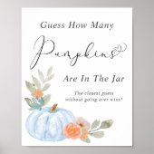 Raad eens hoeveel pompoenen Baby shower spel Poster (Voorkant)