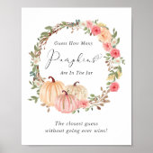 Raad eens hoeveel pompoenen Baby shower spel Poster (Voorkant)