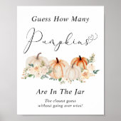 Raad eens hoeveel pompoenen Baby shower spel Poster (Voorkant)