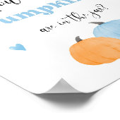 Raad eens hoeveel pompoenen blauw kleine Boo Poster (Hoek)