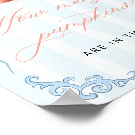 Raad eens hoeveel pompoenen Blue Bow Poster (Hoek)