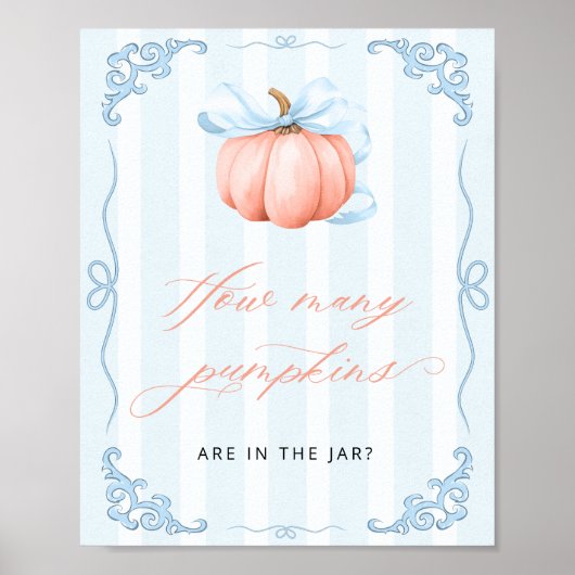 Raad eens hoeveel pompoenen Blue Bow Poster (Voorkant)