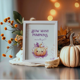 Raad eens hoeveel pompoenen klein pompoen baby sho poster