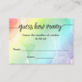 Raad eens hoeveel Rainbow Waterverf Kaart Game (Voorkant)
