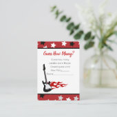 Raad eens hoeveel Red Rock Star Baby shower Game Informatiekaartje (Staand voorkant)