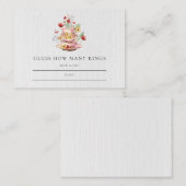 Raad eens hoeveel ringen Vrijgezellenfeest Tea Par Informatiekaartje (Voorkant / Achterkant)