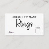 Raad eens hoeveel Rings Wedding Vrijgezellenfeest  Informatiekaartje (Voorkant)