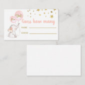 Raad eens hoeveel roze olifantenspelkaart informatiekaartje (Voorkant / Achterkant)