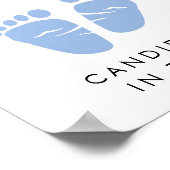 Raad eens hoeveel Snoepjes Baby Boy Shower spel Poster (Hoek)