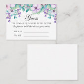 Raad eens hoeveel snoepjes. Baby shower spel. Flor Plaatskaartje (Voorkant / Achterkant)