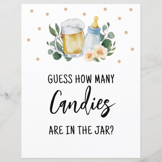 Raad eens hoeveel Snoepjes Baby zijn aan het brouw (Voorkant)