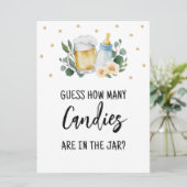 Raad eens hoeveel Snoepjes Baby zijn aan het brouw Kaart (Staand voorkant)