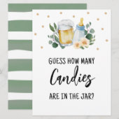 Raad eens hoeveel Snoepjes Baby zijn aan het brouw Kaart (Voorkant / Achterkant)