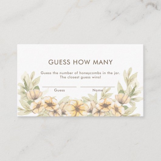 Raad eens hoeveel Snoepjes bloemen Kaart van het b (Voorkant)