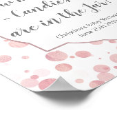 Raad eens hoeveel Snoepjes Blush Pink Stippen Baby Poster (Hoek)