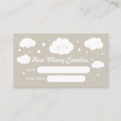 Raad eens hoeveel Snoepjes Cloud Baby shower spel Informatiekaartje (Voorkant)