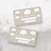 Raad eens hoeveel Snoepjes Cloud Baby shower spel Informatiekaartje