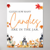 RAAD EENS HOEVEEL SNOEPJES een beetje pompoenspel Poster (Voorkant)