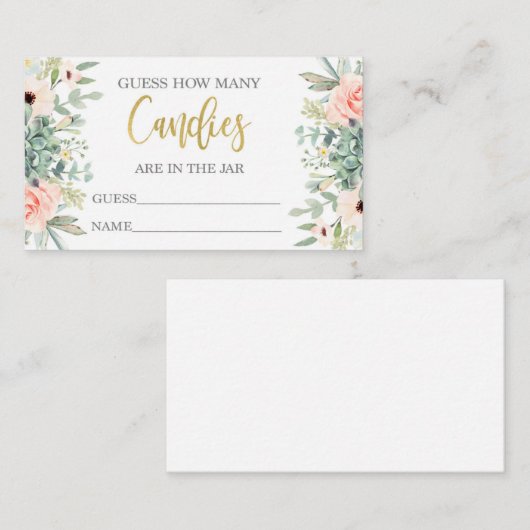 Raad eens hoeveel snoepjes er in de pot zitten informatiekaartje (Voorkant / Achterkant)