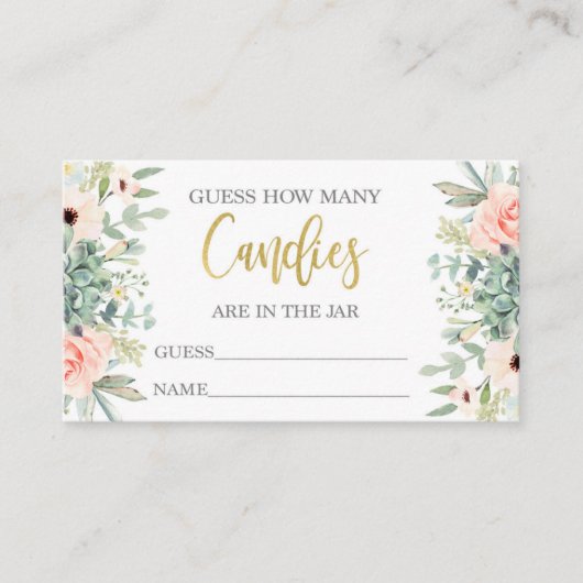 Raad eens hoeveel snoepjes er in de pot zitten informatiekaartje (Voorkant)