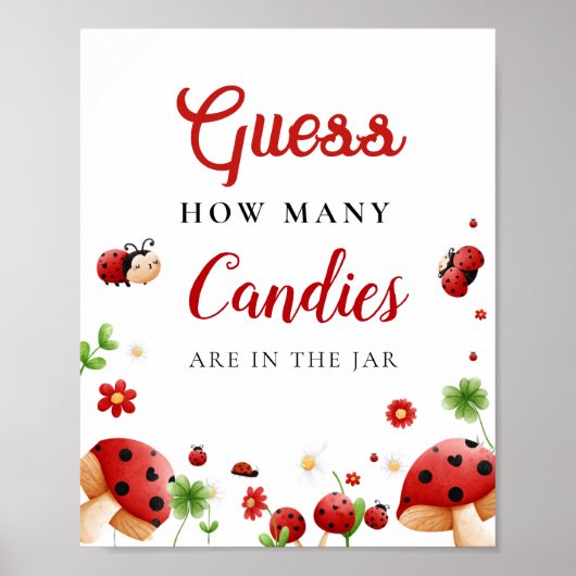 Raad eens hoeveel snoepjes houden van bug baby sho poster (Voorkant)