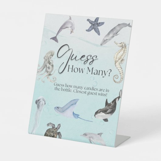 Raad eens hoeveel Snoepjes Reclamebord Met Voetstuk (Voorkant)