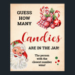 Raad eens hoeveel Snoepjes Santa Christmas spel te Poster<br><div class="desc">Klik op "Ontwerp bewerken" om de indeling te personaliseren of te wijzigen (tekst,  letterkleur,  lettertypestijl wijzigen). ** - Controleer het collectie voor alle bijpassende design- **Bijpassende kleine kaart beschikbaar HOE TE SPELEN: Gasten zullen raden het aantal snoepjes in de pot.</div>