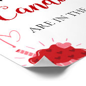 Raad eens hoeveel snoepjes valentijn Baby shower T Poster (Hoek)