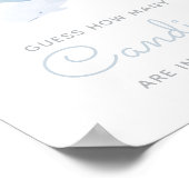 Raad eens hoeveel Snoepjes walvis Baby shower teke Poster (Hoek)