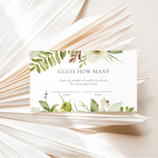 Raad eens hoeveel Snoepjes Wilde Botanische Spel K Informatiekaartje