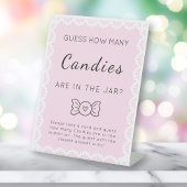 Raad eens hoeveel spellen Cielito Lindo Pink Baby  Reclamebord Met Voetstuk