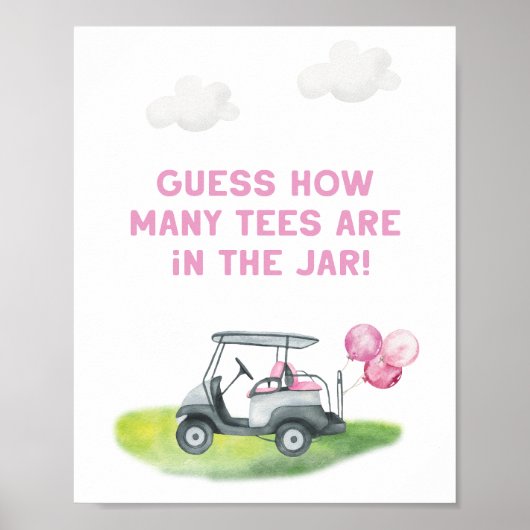 Raad eens hoeveel T - shirts golfbord Poster (Voorkant)