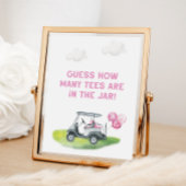 Raad eens hoeveel T - shirts golfbord Poster