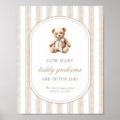 Raad eens hoeveel Teddy Grahams Baby shower spel t Poster (Voorkant)
