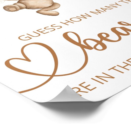 Raad eens hoeveel teddyberen poster (Hoek)
