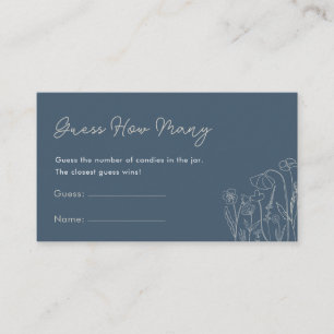 Raad eens hoeveel Topaz Blue Wildflower spel Informatiekaartje