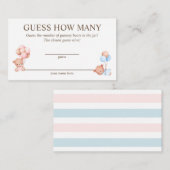 Raad eens hoeveel Twins Baby shower Game Kaart (Voorkant / Achterkant)