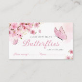 Raad eens hoeveel vlinders baby shower spel informatiekaartje (Voorkant)