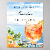 Raad eens hoeveel Vrijgezellenfeest Aperol Spritz  Poster (Voorkant)