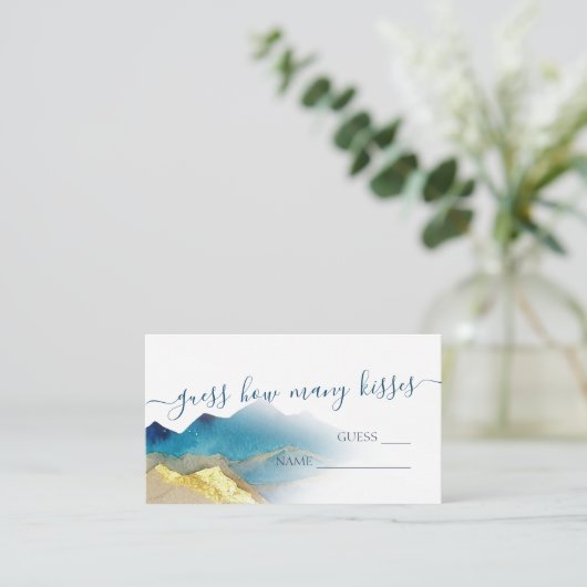 Raad eens hoeveel Vrijgezellenfeest Kisses Gold Mo Informatiekaartje (Staand voorkant)