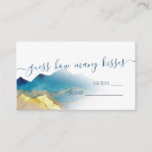 Raad eens hoeveel Vrijgezellenfeest Kisses Gold Mo Informatiekaartje (Voorkant)