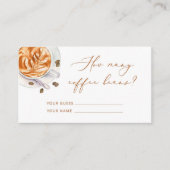 Raad eens hoeveel vrijgezellenfeest koffiebonen sp informatiekaartje (Voorkant)