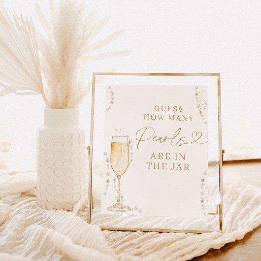 Raad eens hoeveel Vrijgezellenfeest spel parels Pr Poster