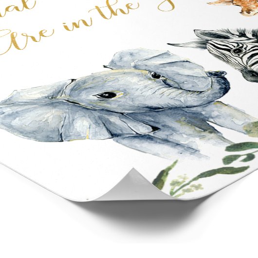 Raad eens hoeveel wildbordjes voor dierenscheurtje poster (Hoek)