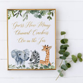 Raad eens hoeveel wildbordjes voor dierenscheurtje poster